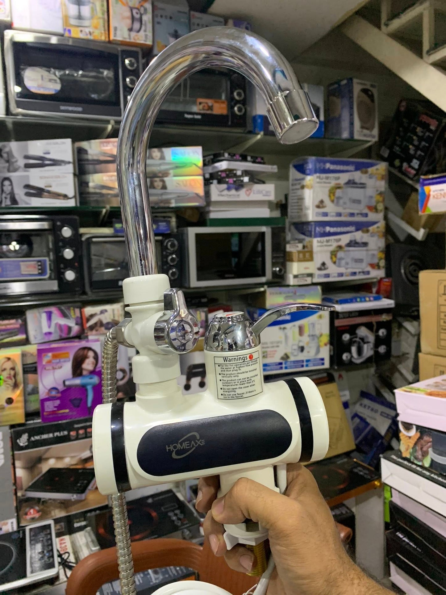 Homeaxe 3000W Instant Hot Water Tap & Shower Head | Digital Display 2-in-1