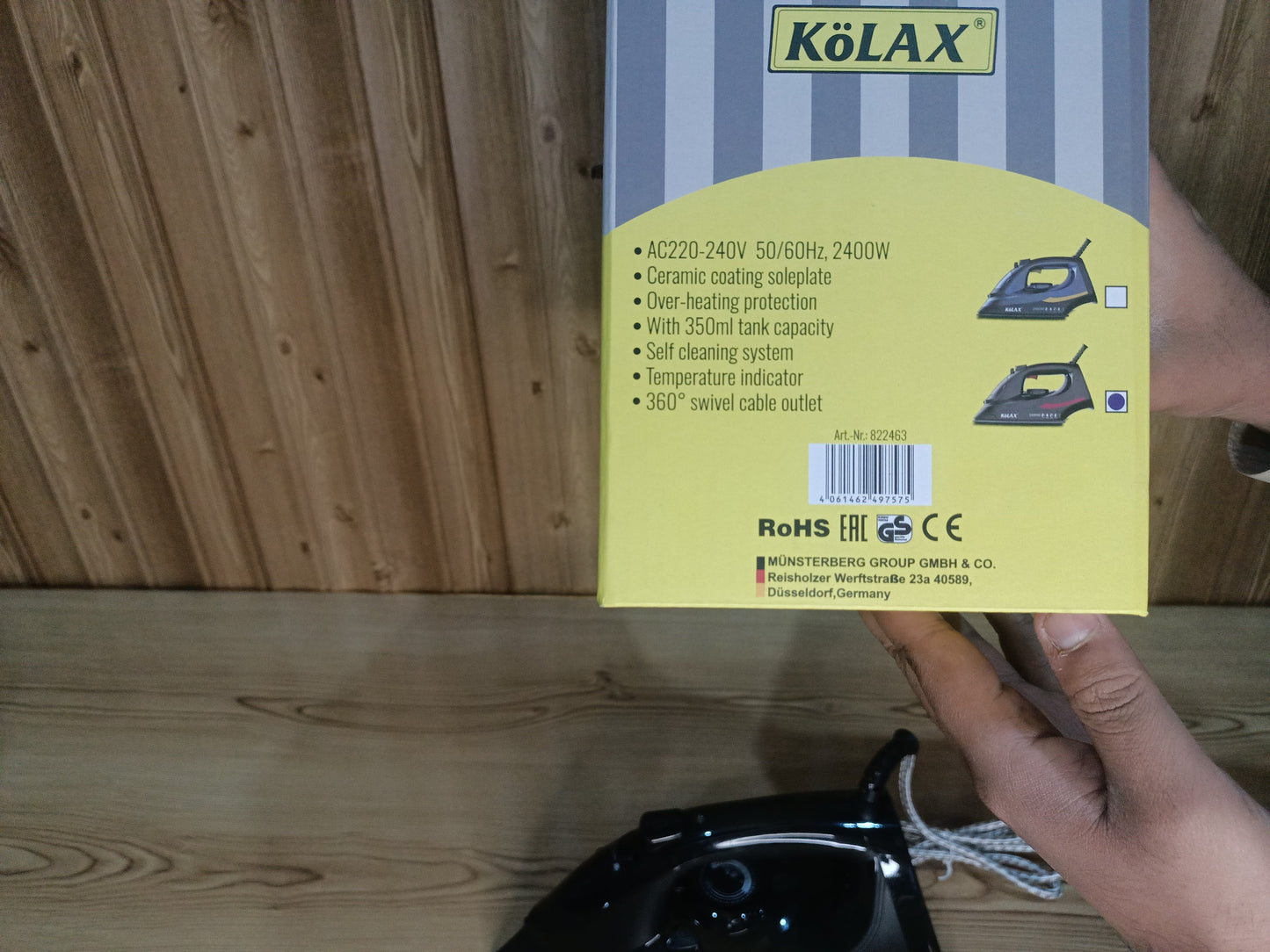 Kolax Germany Steam Iron 2400W || 2 Year Warranty