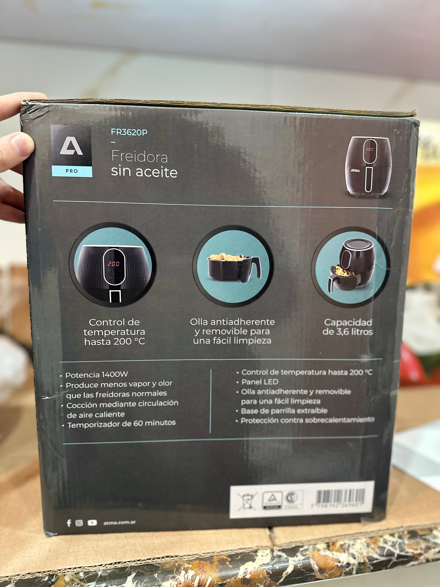 ATMA pro digital air fryer — 3.6 L