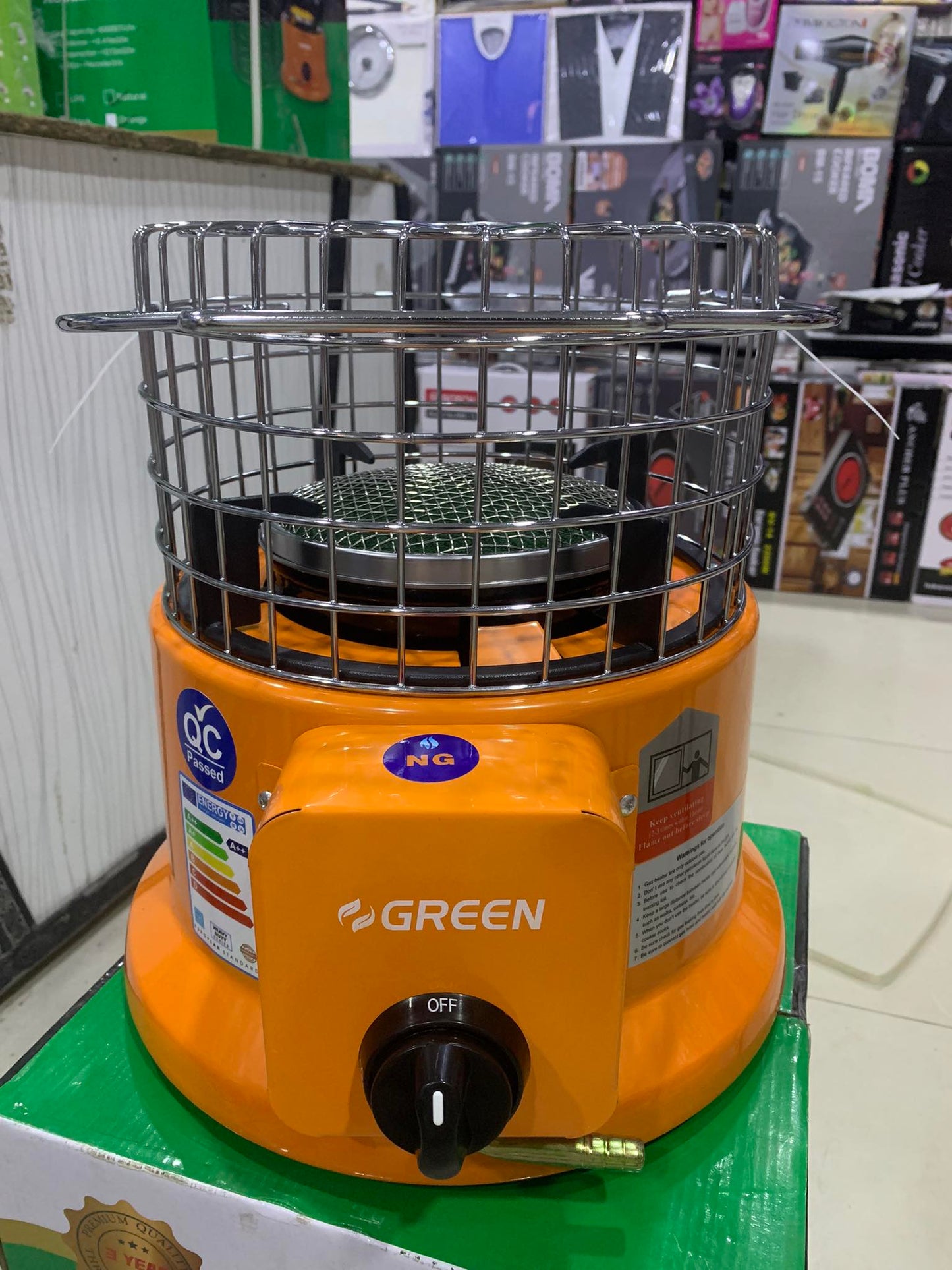 Portable 2-in-1 Room Heater & Choola | Automatic LPG/NG Ceramic Plate