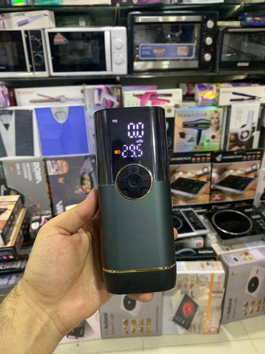 Digital Tire Inflator for Car, Motorcycle & Bike – Rechargeable Air Compressor