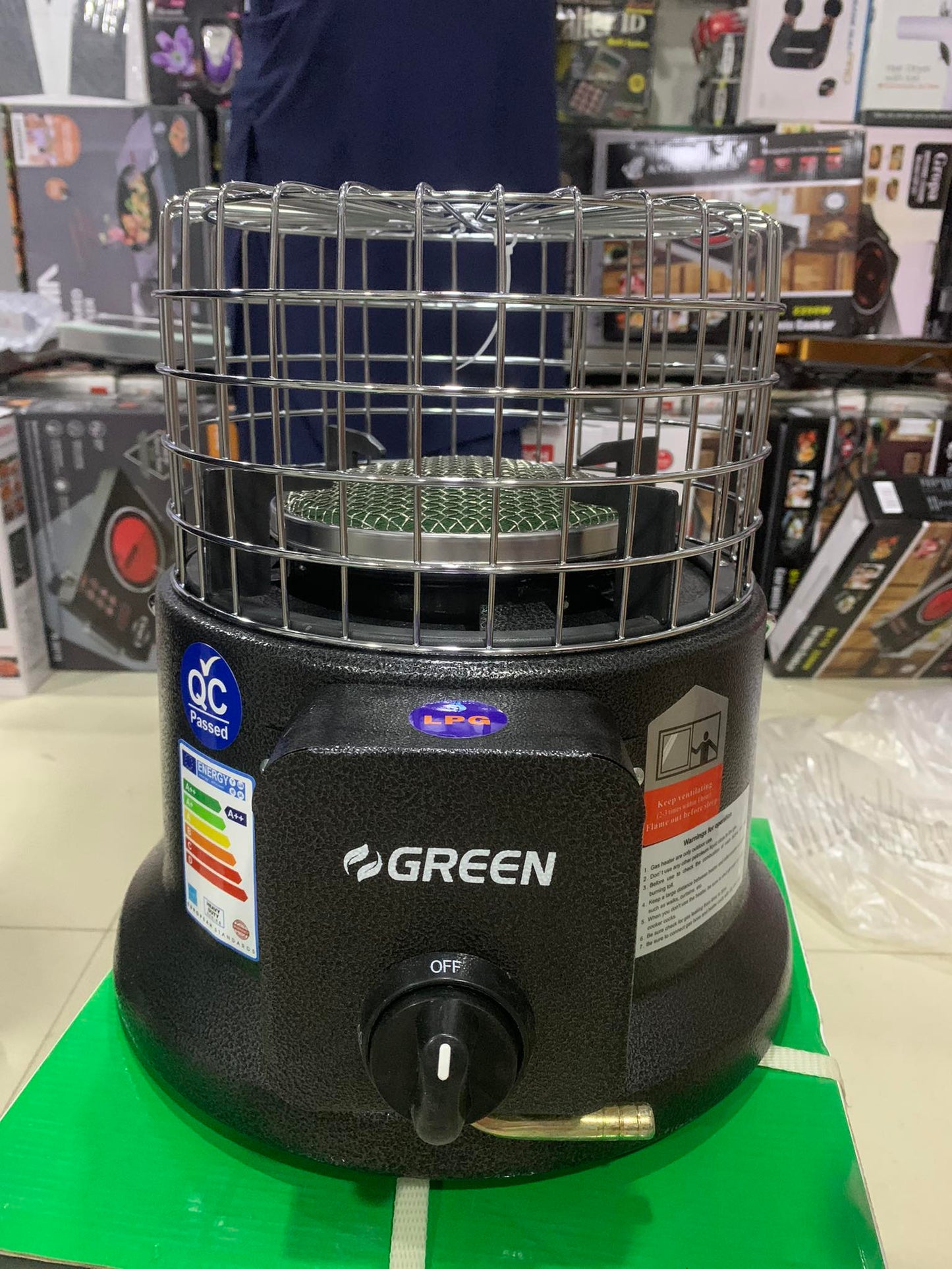 Portable 2-in-1 Room Heater & Choola | Automatic LPG/NG Ceramic Plate