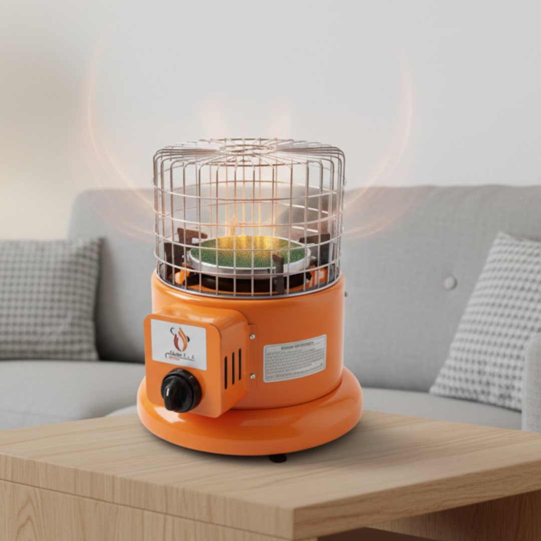 Alkhalij Black Portable Gas Heater + Stove | Winter Essential
