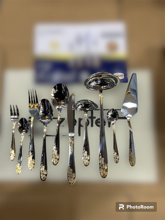 72Pcs Original Zepter Cutlery Set with 24 Garat Gold Use