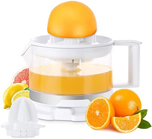 Homelux Citrus Squeezer Electric 500 ml Juicer with 2 Cones Juicer Electric Adjustable Pulp 45 W Orange Press High Juicing Rate Lemon Squeezer CS301