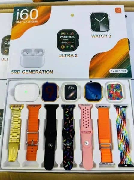 Fashion (I60 Suit Extreme) Dual Smart Watches & 5rd Generation Earphone