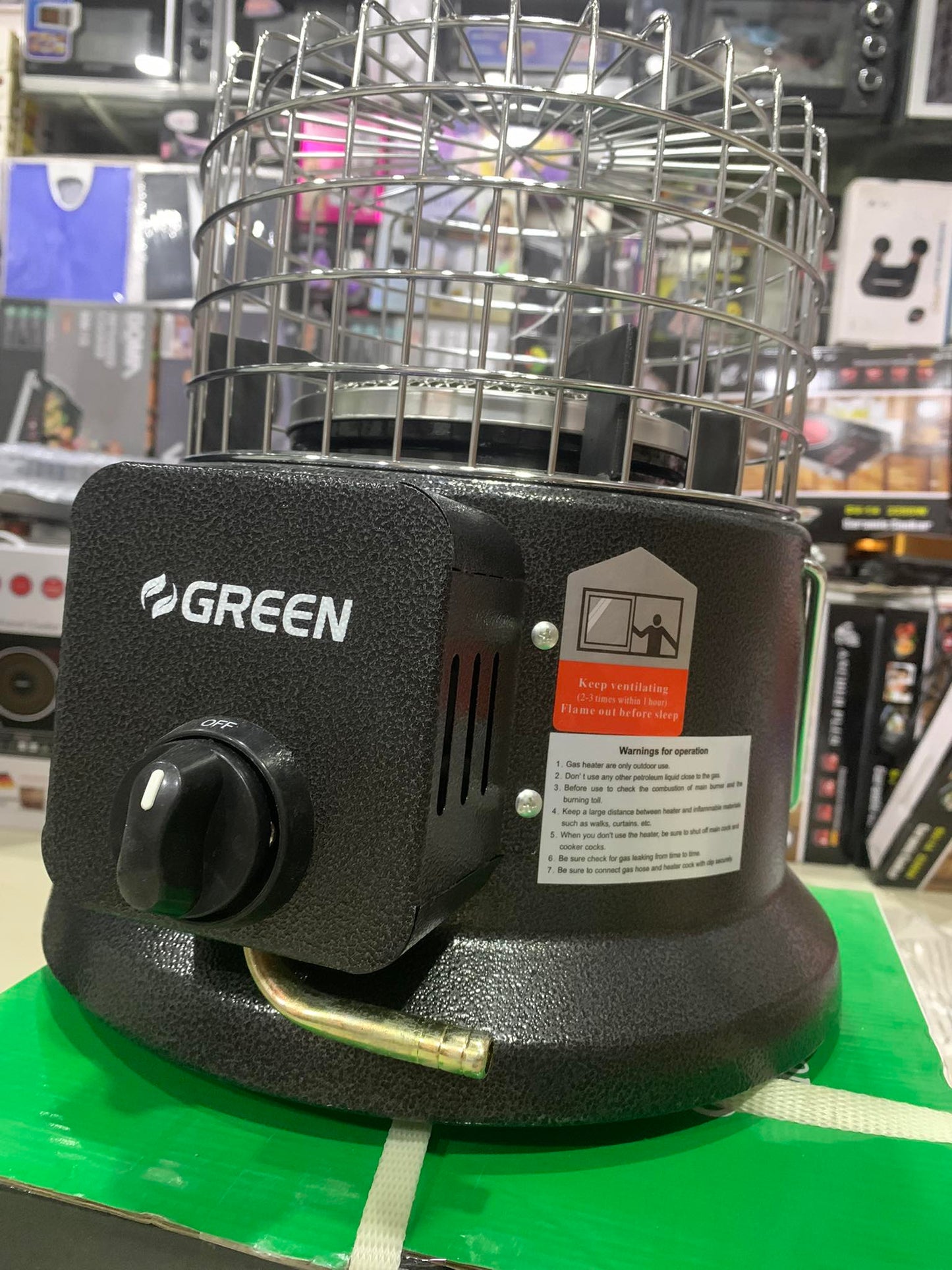 Portable 2-in-1 Room Heater & Choola | Automatic LPG/NG Ceramic Plate
