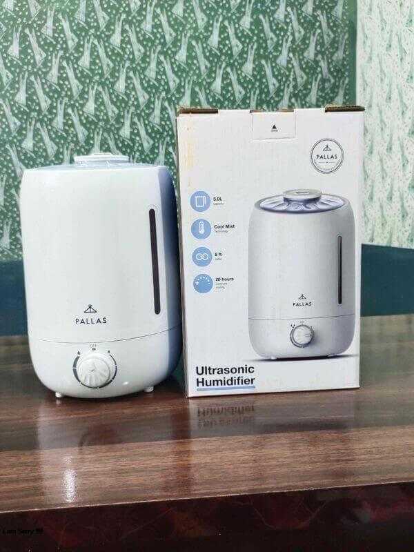 Pallas Ultrasonic Humidifier, Cool Mist Humidifier for Bedroom, Home, Baby with 5L/1.3 gallon capacity