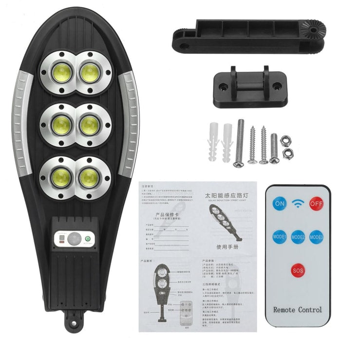 6 COBs Powerful Solar Sensor Light with Multifunction and Remote Control || Lots Import