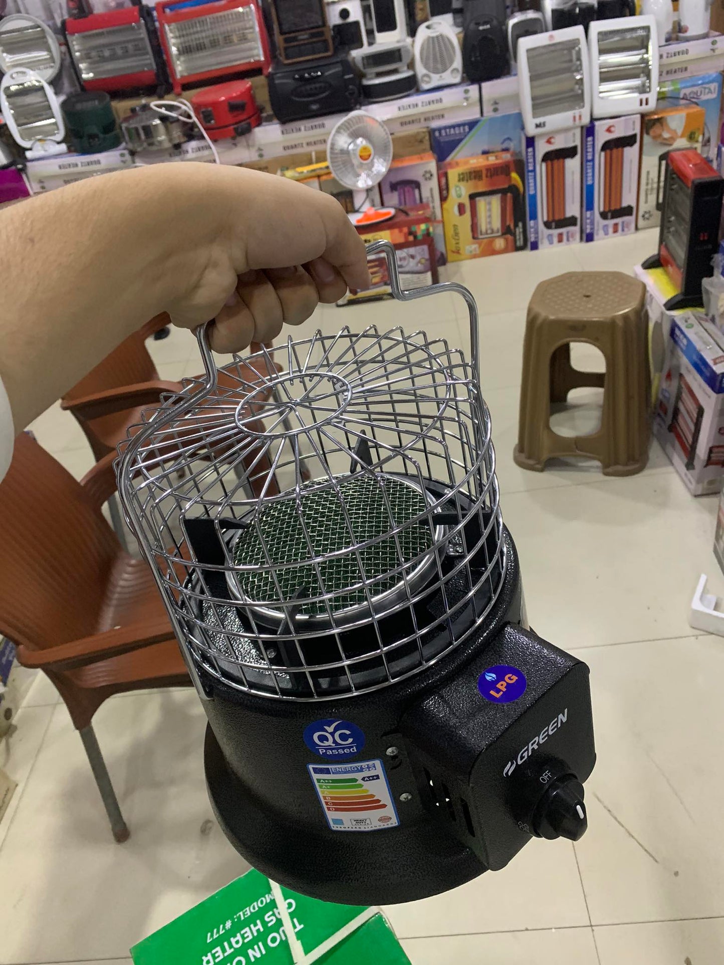 Portable 2-in-1 Room Heater & Choola | Automatic LPG/NG Ceramic Plate