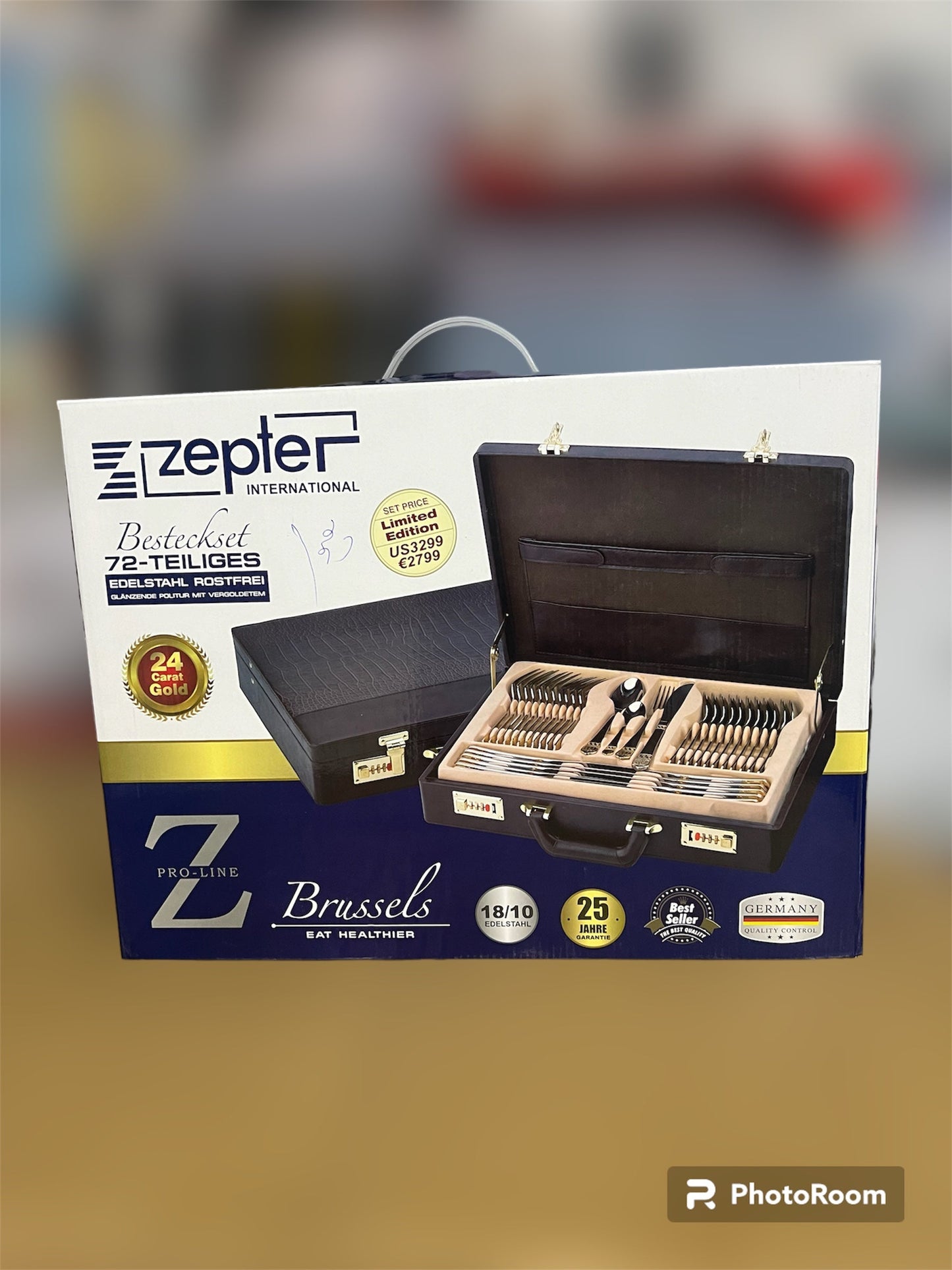 72Pcs Original Zepter Cutlery Set with 24 Garat Gold Use