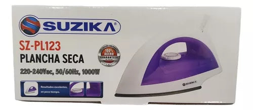 Dry Clothes Iron Steel Base Suzika Sz-pl123 Adjustable White and Violet Color