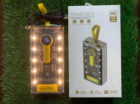 20000MAh 66W Fast Charging PD Power Bank With Night Light | Water Proof