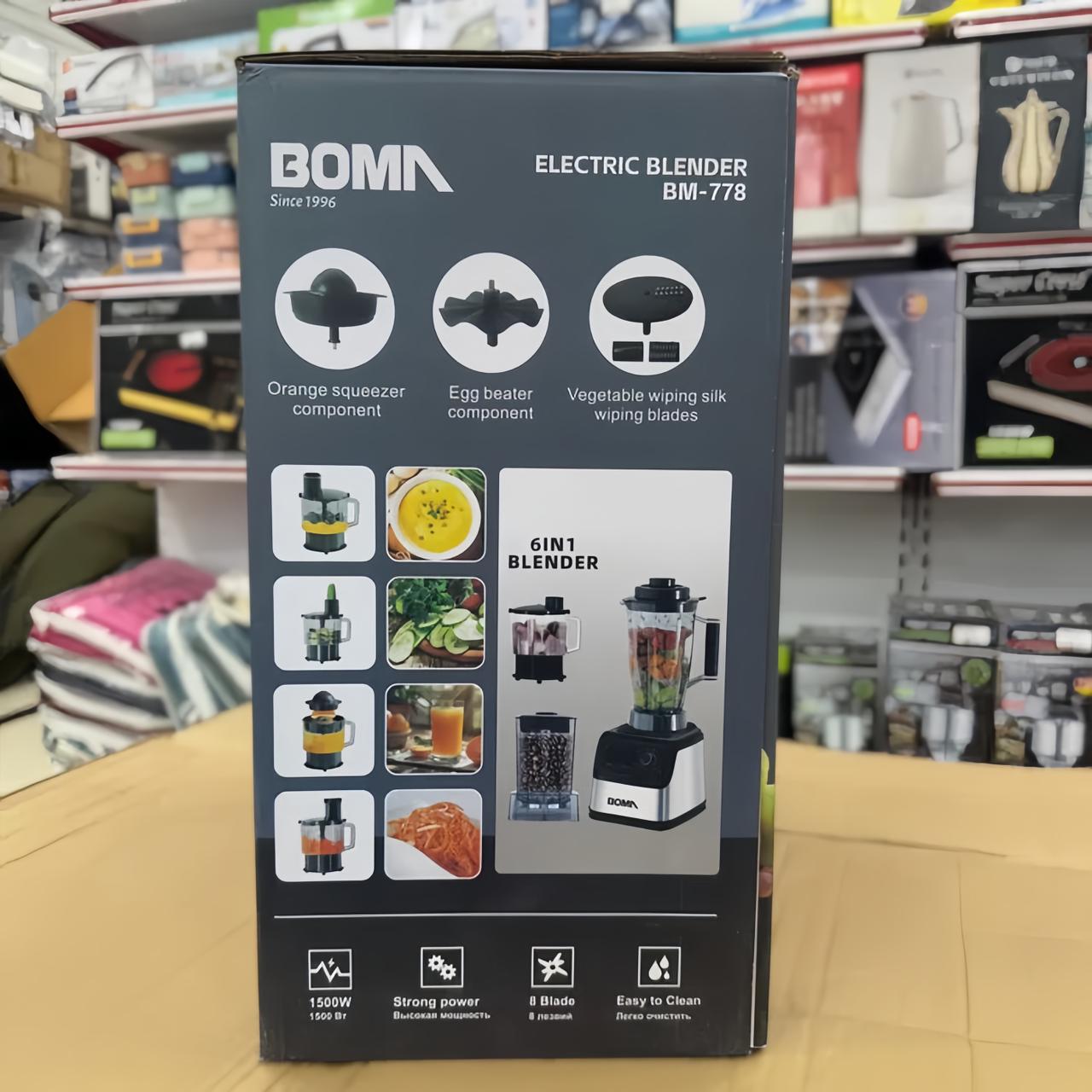 BOMA GERMAN LOTT IMPORTED 6 in 1 JUICER, BLENDER, CHOPPER, Salat Cutter HIGH QUALITY STEAL BODY