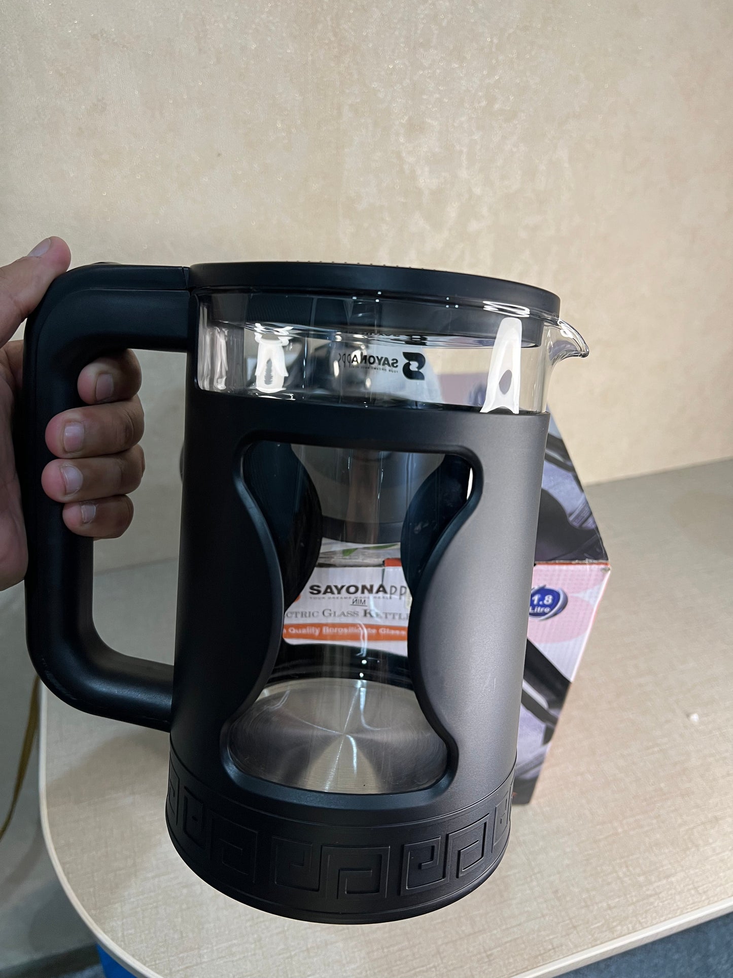 SAYONA 1.8L GLASS ELECTRIC KETTLE